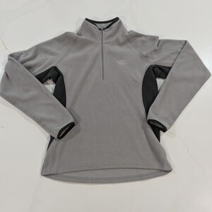 The North Face Women’s Size M Gray Black 1/4 Zip Fleece Pullover